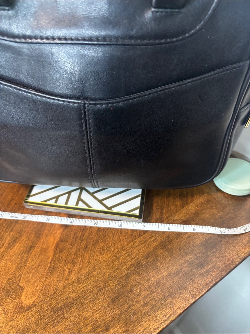 Tignanello Black Leather Satchel - Picture 15 of 16